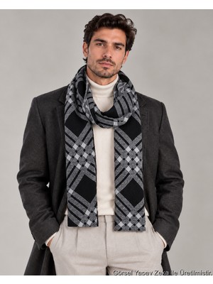 Sebir Moda Kareli Erkek Atkı