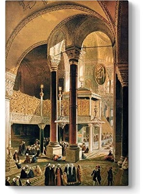 aklow akyoleticaret Osmanlı Zamanında Ayasofya Tablosu 50 x 75