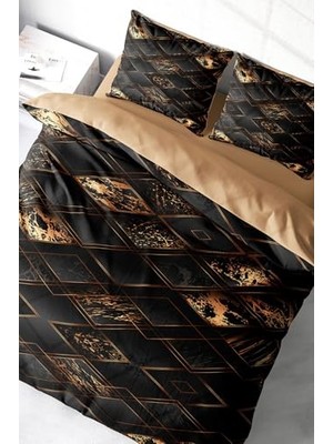 aklow akyoleticaret %100 Pamuk Saten Çift Kişilik Nevresim Takımı Brown Suite, MONOHOME36829