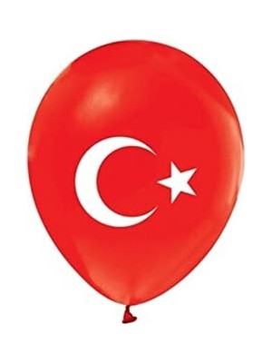 aklow akyoleticaret Ay Yıldız Türk Bayraklı Balon 10 Adet