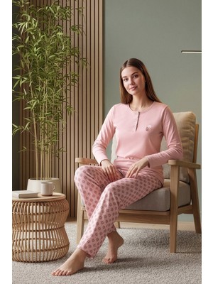 Over Sleep by Poleren Uzun Kollu Kadın Pijama Takımı
