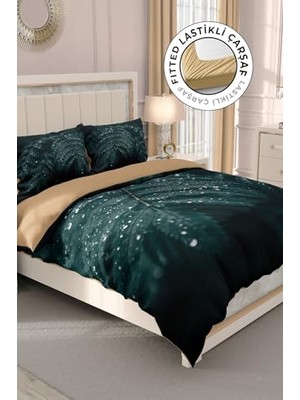 aklow akyoleticaret %100 Pamuk Saten Çift Kişilik Nevresim Takımı Drop Leave, MONOHOME33187