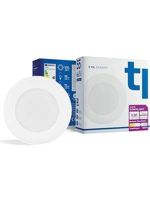 aklow akyoleticaret Redeem Plus C10W Downlight, Titreşimsiz, Göz Konforu, 693 Lümen, Beyazı, 5000 Kelvin