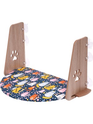 Şanal Gobypet Vantuzlu Oval Cama Yapışan Kedi Yatağı