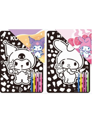 aklow akyoleticaret Sanrio Lisanslı Hello, Boyama Seti (, )(B), Kitty ve Arkadaşları, 2 Çeşitli Model