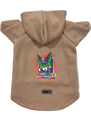 Şanal Monopetz Kapişonlu Polar Sweatshirt Köpek ve Kedi Kıyafeti & Elbisesi Bej Dbz 05 Xs