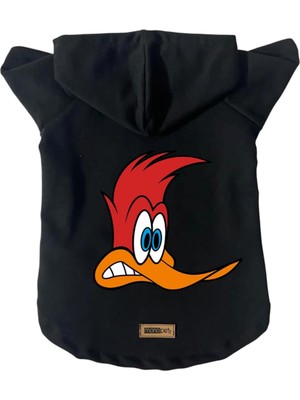 Şanal Monopetz Kapişonlu Polar Sweatshirt Köpek ve Kedi Kıyafeti & Elbisesi Siyah Pica Pau Xl