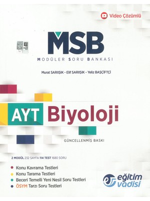 Şanal Eğitim Vadisi Ayt Biyoloji Modüler Soru Bankası