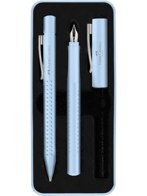 aklow akyoleticaret Grip 2011 Hediye Seti, Gök Mavisi, M Uçlu Dolma Kalem + Xb Tükenmez Kalem, Metal Kutuda, Ekstra Yumuşak Yazım