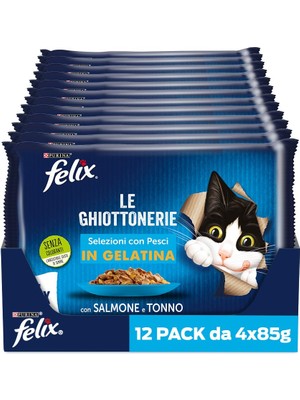 Şanal Felix Somonlu Kedi Yaş Maması Avantajlı Paket (48 x 85 Gr)