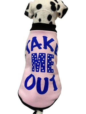 Şanal Monopetz Yeni Sezon Köpek ve Kedi Kıyafeti & Elbisesi - Pembe Take Me Out (Beni Dışarı Çıkar) L Beden
