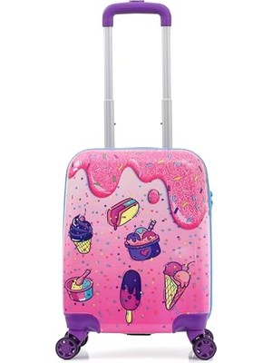 aklow akyoleticaret Mypolo Kids Ice Cream Desenli; Ice Cream, Kız Çocuk Valizi, Pembe, Abs Malzeme, Çocuk Boy, Gedox