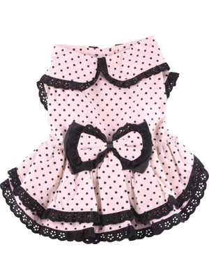 Şanal Doggy Dolly Beyaz Noktalı Elbise Xlarge