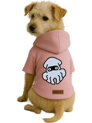 Şanal Monopetz Baskılı Içi Polarlı Köpek ve Kedi Kıyafeti & Elbisesi - Pembe Renk Kapüşonlu Hoodie B3AD6 6xl
