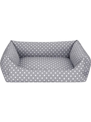 Şanal Pet Comfort Uniform Gri Puantiyeli Köpek Yatağı M 60X70CM