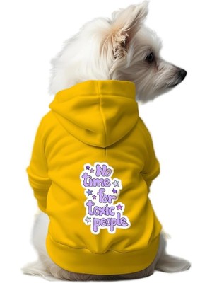 Şanal Mpz Pets Kedi ve Köpek Kıyafeti & Elbisesi Sarı Hoodie Toxic People M