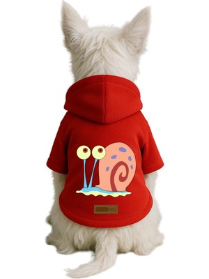 Şanal Monopetz Baskılı Içi Polarlı Köpek ve Kedi Kıyafeti & Elbisesi - Kırmızı Renk Kapüşonlu Hoodie B6C1B, Xl
