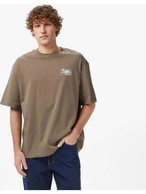 Timberland Rugged Mountain" Back Graphic Ss Tee Erkek Kahverengi Tshirt TB0A5NFGBK01