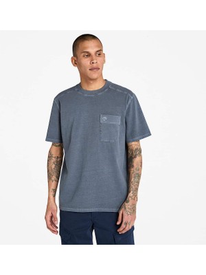 Timberland Merrymack River Garment Dye Chest Pocket Erkek Indigo Tshirt TB0A5VDH4331