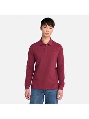 Timberland Millers River Ls Millers River Pique Pol Erkek Bordo Tshirt TB0A6VD26481