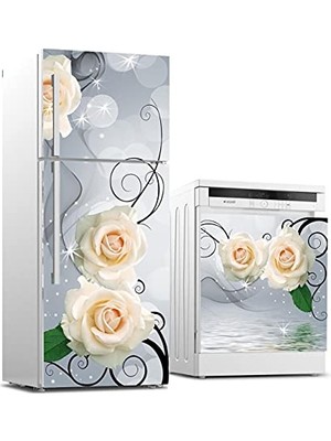 aklow akyoleticaret Buzdolabı ve Bulaşık Makinesi Beyaz Eşya Sticker Kaplama Ağaç Kuşlar