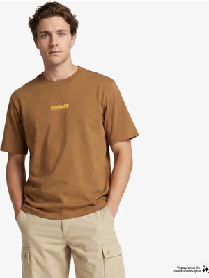 Timberland Short Sleeve ''triple Tree'' Graphic Tee Erkek Kahverengi Tshirt TBC0YH35EH21