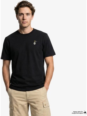 Timberland Slogan Tee Erkek Siyah Tshirt TB0A5M840011