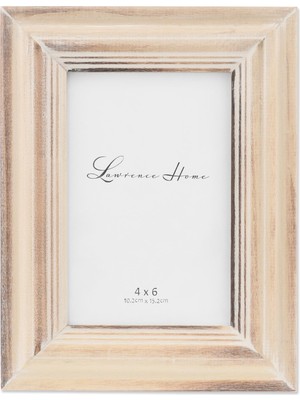 Şanal Lawrence Frames 4x6 Beyaz Yıkama Akçaağaç Resim Çerçevesi, Natual