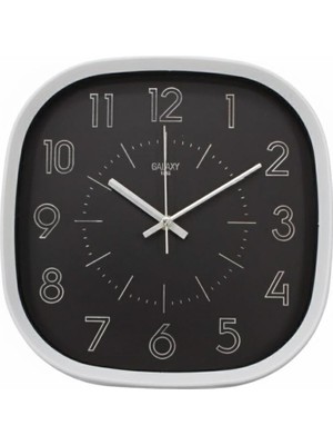 Şanal Galaxy Premium Serisi Abs Kasa Duvar Saati Oval 30 cm Gri Renkli Modern Kadran