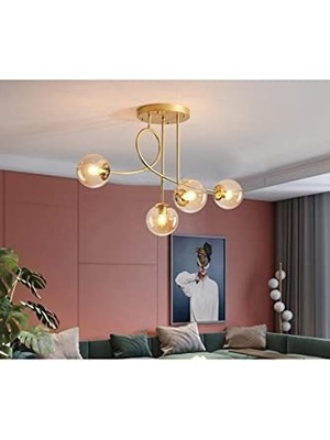 aklow akyoleticaret Jade Eskitme Renk Globe Bal Camlı 4'lü Avize