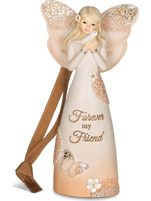 Şanal Pavilion Gift Company 19080 Forever Friend Melek Figürü Ornament, 11.4 cm