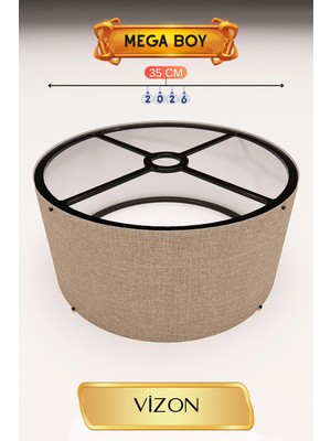 Alvenda Home Vizon Lambader Başlığı 35 cm Mega Boy
