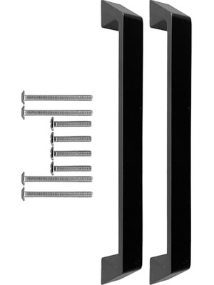 aklow akyoleticaret Mutfak ve Banyo Dolabı Kapakları ve Çekmeceler Için Metal Kulp Paslanmaz Alüminyum Mobilya Dolap Kulbu 160 mm Mat Siyah 2 Adet