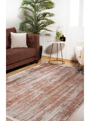 Şanal Setubal Kahverengi Modern Geometrik Etnik Desenli Boho Makinada Yıkanabilir Hafif Hav Toz Vermez Leke Tutmaz Kaymaz Taban Dijital Makine Baskı Halı Oturma Odası Salon Yolluk Koridor Mutfak Halısı