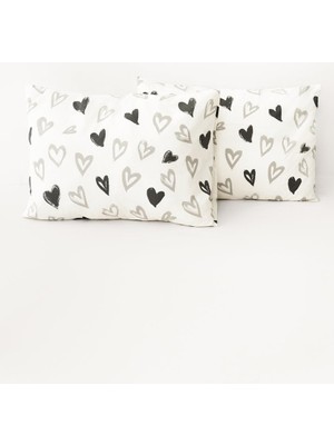 Şanal Soley Lover 50X70 2'li Yastık Kılıfı, Beyaz