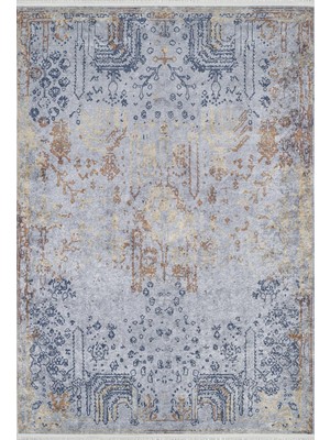 Şanal Jhelum Sarı Modern Geometrik Etnik Eskitme Desenli Boho Makinada Yıkanabilir Hafif Hav Toz Vermez Leke Tutmaz Kaymaz Taban Dijital Makine Baskı Halı Oturma Odası Salon Yolluk Koridor Mutfak Halısı