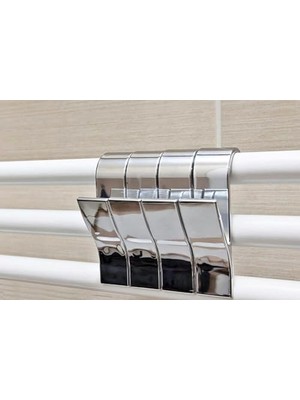 aklow akyoleticaret Home Krom Havlupan Askılık 4'lü Bornoz Çamaşır Havlu Askılığı