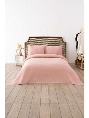 Şanal Denizli Concept Waffle Çift Kişilik Pike Seti Pudra 200X220 cm