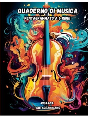 aklow akyoleticaret Müzik Porte Defteri: A4 Büyük Format, Sayfa Başına 6 Dize, 100 Numaralı Sayfa