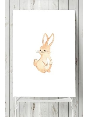 aklow akyoleticaret (PSTER8724) Tavşan Tasarım Çocuk Odası Poster (80X115 Cm)
