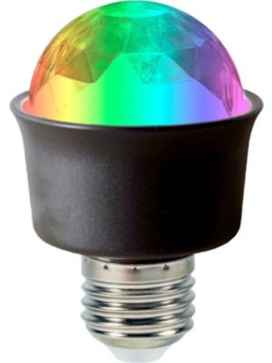 Şanal Lunatic 28253 AL-KX6882 360 Derece LED 3.3 Watt Mini E27 Duy Rgb Disko Lamba