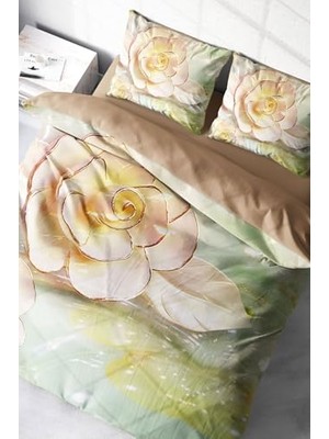 aklow akyoleticaret %100 Pamuk Saten Çift Kişilik Nevresim Takımı Silvery MONOHOME39349