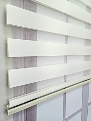 aklow akyoleticaret Düz Renk Stor Zebra Perde, 3 Renk Seçeneği, 240X200, Ekru