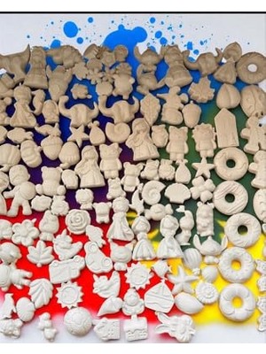 aklow akyoleticaret 40 Parça Boyanabilir Figür Takımı – Çocuklar ve Yetişkinler Için Hobi & Sanat Aktivitesi