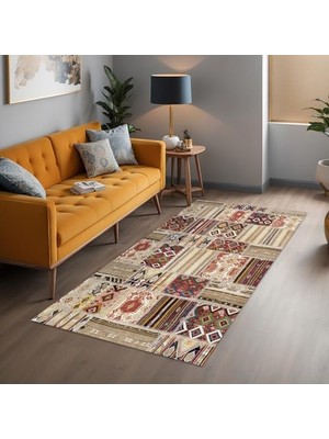 aklow akyoleticaret Uranüs Kadife Kaymaz Pamuk Tabanlı Yıkanabilir Antibakteriyel Salon Halısı 200X300