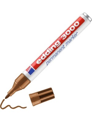 aklow akyoleticaret 3000 Kalıcı Marker Toprak Rengi 1 Kalem Yuvarlak Uç 1,5-3 mm Hızlı Kuruyan Kalıcı Marker Suya Dayanıklı, Silinmeye Dayanıklı Karton, Plastik, Ahşap, Metal Için Evrensel Marker