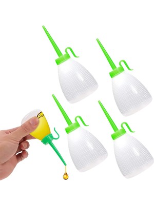 Şanal Güncelçarşı 4 Adet Plastik 60 ml Yağ Şişesi, Motor Yağı, Silikon Yağı, Makine Yağı Için Ideal Yağlama Yağ Damlatma Şişesi