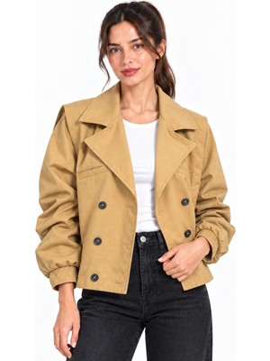 Kadın Camel Premium Bomber Trençkot E26-CON2094