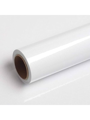 aklow akyoleticaret Parlak Beyaz Yapışkanlı Kaplama Folyosu 61 cm x 2 mt