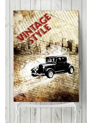 aklow akyoleticaret Vintage Araba Posteri 2 PSTER9350 (70X100 Cm)